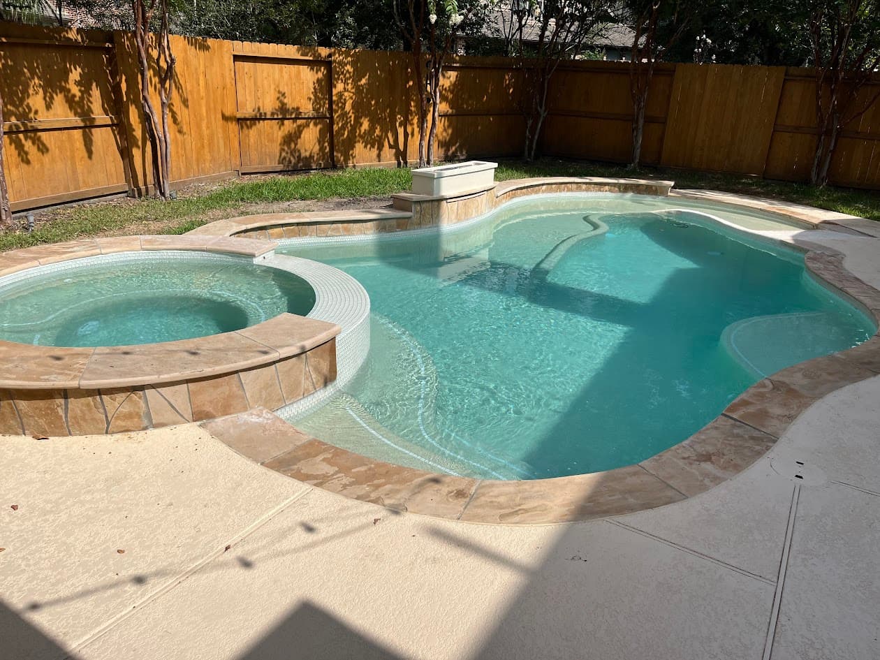 Pool renovation with wheelchair access ramp, Katy TX